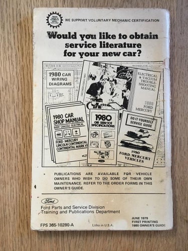 1980 Ford Owner's Guide