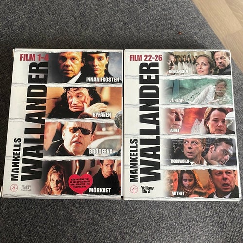 Wallander Film 1-4 och Film 22-26 DVD