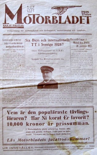 Motorbladet 1926-3 Bosch..Invicta Double Two-Seater..AJS 500
