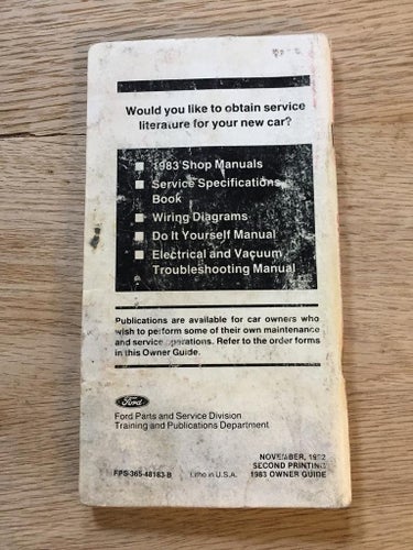 1983 Mercury Lynx Owner Guide