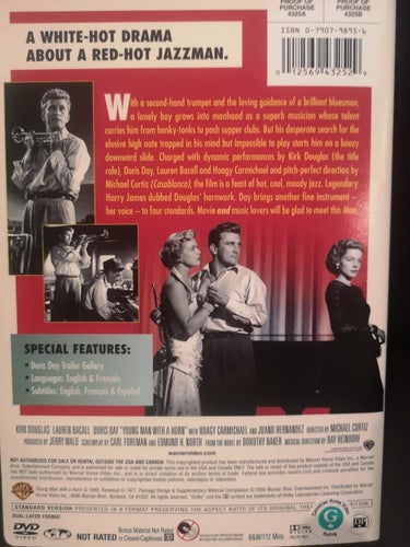 Young Man with a Horn (1950) Michael Curtiz med Kirk Douglas, Lauren Bacall.