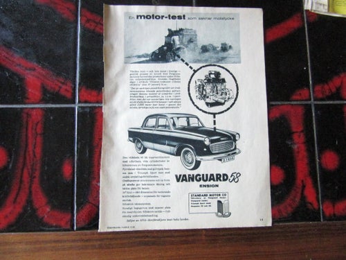 Vanguard 1958 Annons standard Vanguard