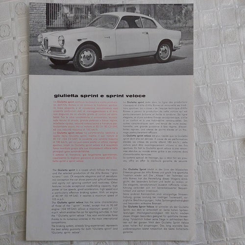 Alfa Romeo Giulietta Sprint ..