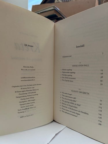 Kreta, Erövring och motstånd av Antony Beevor, bok, Very Fine plus