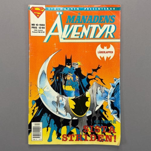 Månadens Äventyr: Läderlappen 1988 Nr 10 (Satellitförlaget) (VG) — Sista nr