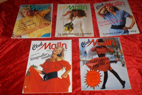 CLUB MALIN MÖNSTER TIDNINGAR BILAGOR TIPS BESKRIVNINGAR Nr 5 1986 5 7 8 9 1988