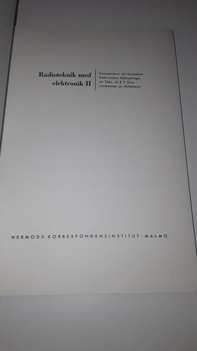 Radioteknik med elektronik II - Hermods (Svårfunnen)