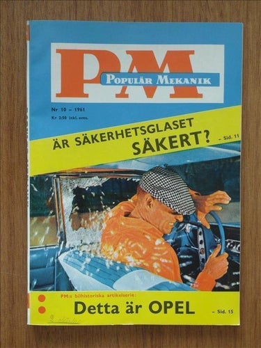 PM 1961/10 Opel, SAAB 105, go-kart, Ewy Rosqvist, skyddsrum, helikopter,meteorit