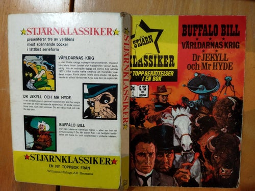Stjärnklassiker. Buffalo Bill, Världarnas krig, De Jekyll och Mr Hyde. Very Fine