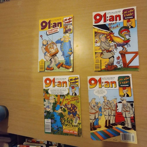 Samling 91:an 1995 flera nummer 4 styck