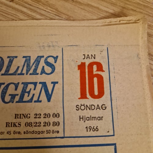 Stockholms-Tidningen från 16 januari 1966