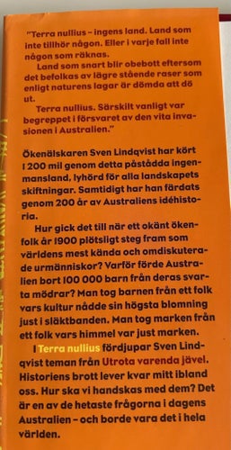 Terra Nullius av Sven Lindqvist, 2005