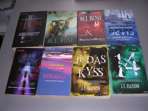 HQ Bestseller Blandad Kompott 8 st M.J Rose/ J.T. Ellison / Laurie Breton