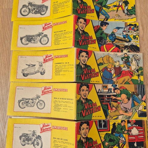 Vilda västern kapten miki 5 st från 1956 nr 10-14.