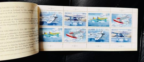 Island Postflyg I. Häfte från 1993 F826-829 **