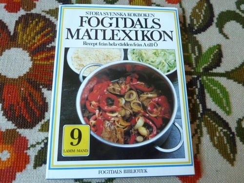 FOGTDALS MATLEXIKON, 9, BOK, LAMM-MAND, STORA SVENSKA KOKBOKEN