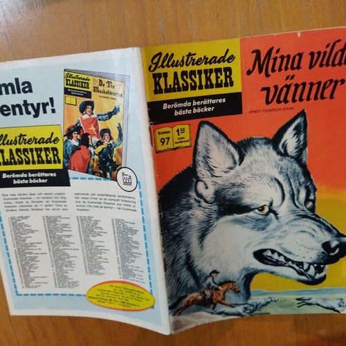 Illustrerade klassiker nr 97 Mina vilda vänner Ernest Thompson S. Very Fine plus