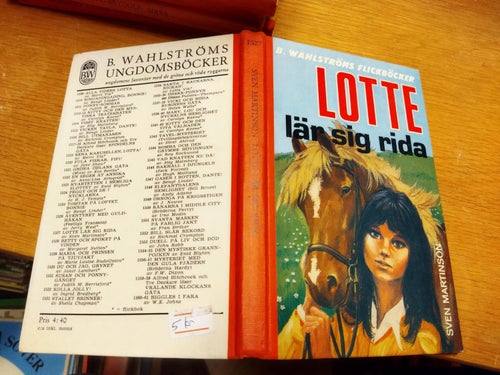 Lotte lär sig rida av Sven Martinson. bok. Very Fine plus