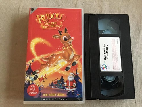 RUDOLF MED DEN RÖDA MULEN VHS SVENSKT TAL