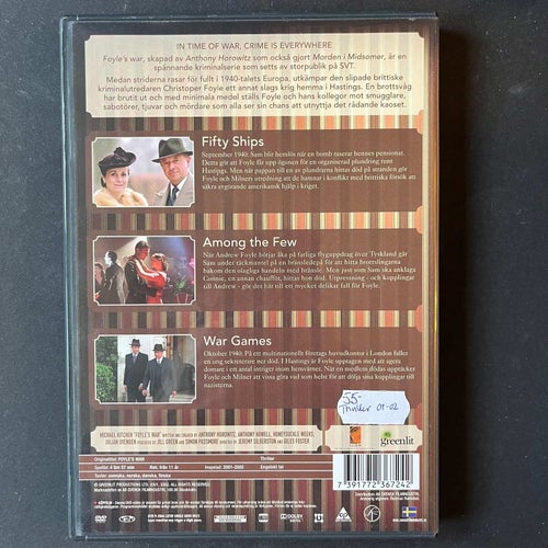 FOYLE´S WAR BOX 2. DVD THRILLER -0-02. 3 FILMER