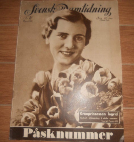 Svensk Damtidning nr16 1938 kungligt Ingrid Danmark,cirkus Schumann, Same fjäll