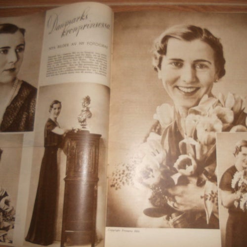 Svensk Damtidning nr16 1938 kungligt Ingrid Danmark,cirkus Schumann, Same fjäll