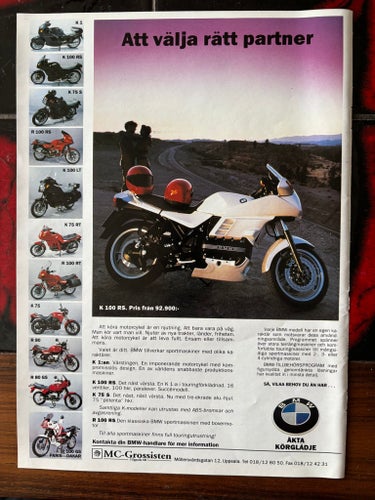 BMW K 100 RS 1991 K100 annons