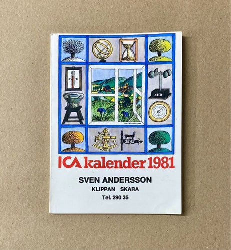 Almanack ICA Sven Andersson Klippan Skara 1981. Fint skick