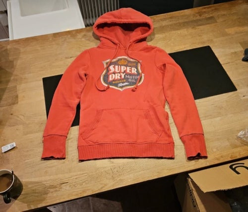 Superdry Huvtröja / Hoodie – Storlek XS – Orange Retro Vintage Style
