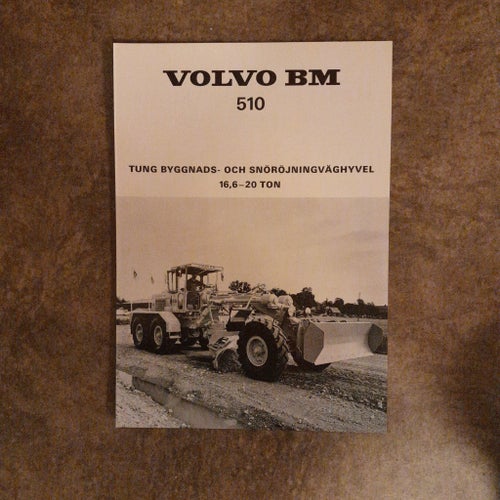 Broschyr Volvo BM väghyvel 510