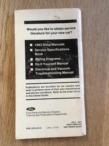1983 Ford LTD Owner Guide
