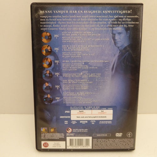 Angel Säsong 1 - Region 2, DVD-box, Svensk text, Fint skick