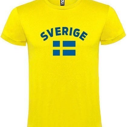 SVERIGE T-SHIRT Helt NY 100% Bomull - Storlek 3XL REA