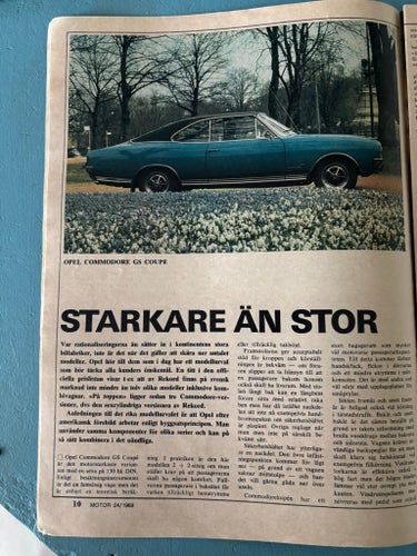Opel Commodore 1969 test Tidningen Motor, nr 24, 1969