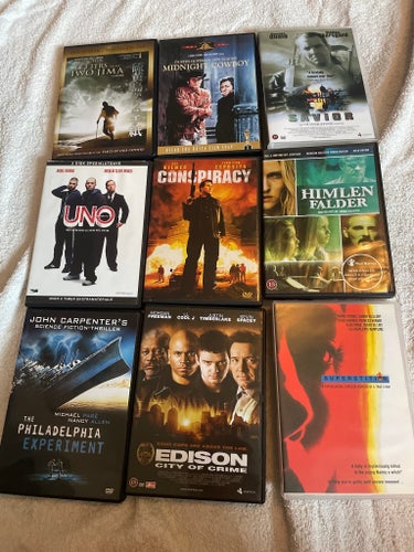 9 stycken dvd-filmer