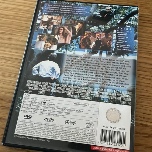 K-PAX (DVD) med Kevin Spacey och Jeff Bridges