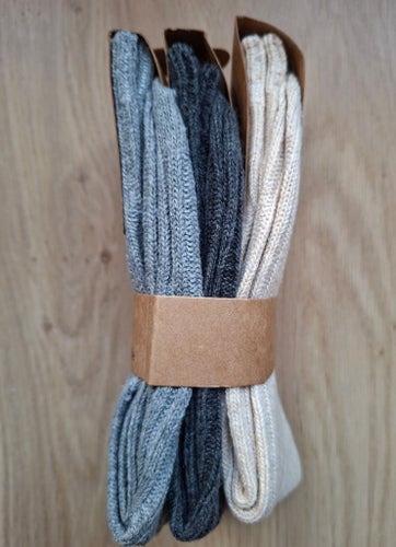 3 par tunna alpaca ullstrumpor Storlek 35-38 (Ribbel)