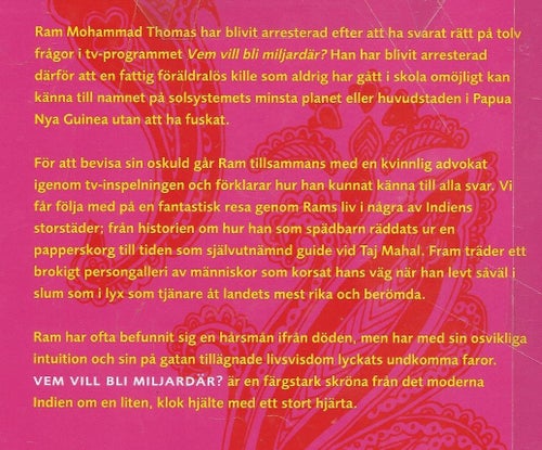 VEM VILL BLI MILJARDÄR ? - Vikas Swarup ( INBUNDEN )