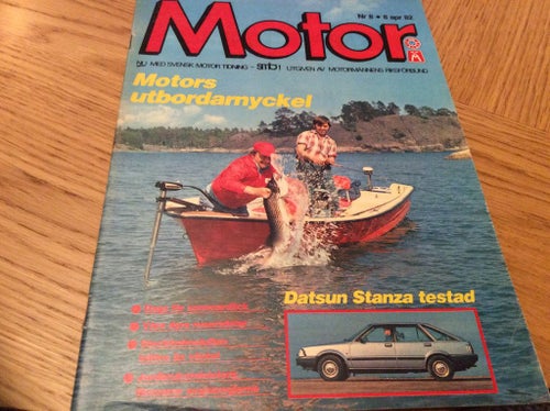 Motor Nr 8 1982 Datsun Stanza,utbordare,Toyota Starlet ,Fiat 127,reservdelar