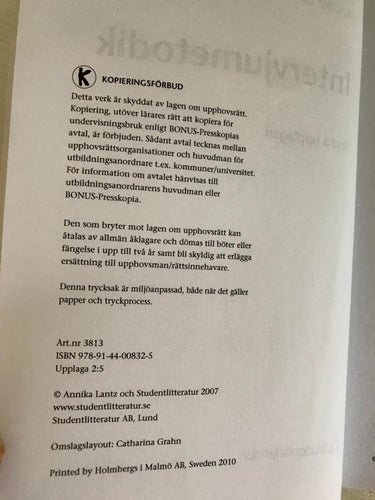 INTERVJUMETODIK Annika Lantz 2010