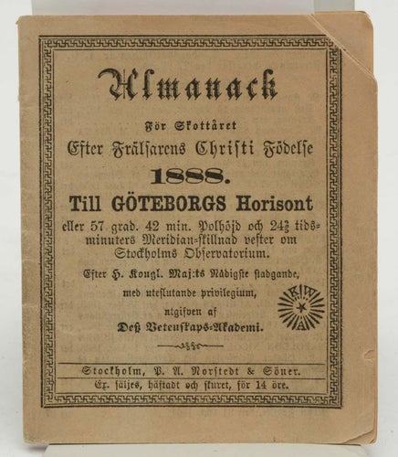 Almanack för skottåret efter frälsarens Christi födelse 1888 : till Göteborgs ho