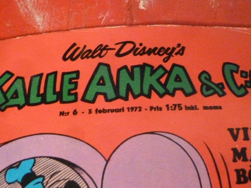 TIDNING, KALLE ANKA & CO, NR 6 - 1972