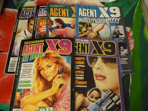 TIDNING, 6 STYCKEN AGENT X9 TIDNINGAR, NR 4 - 1993, 11 - 1992, NR 6 - 1999, 3 -
