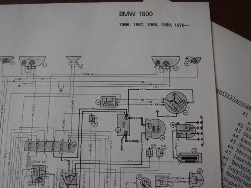 Elschema till BMW 1600, 1966-70.
