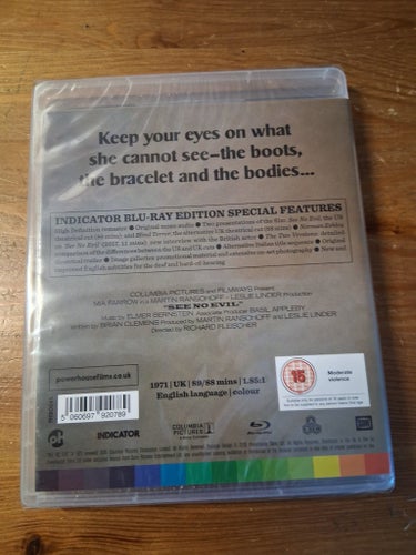 See no evil. Indicator. Inplastad blu-ray!