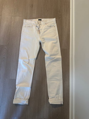 Drake's vita jeans, storlek 33W 34L