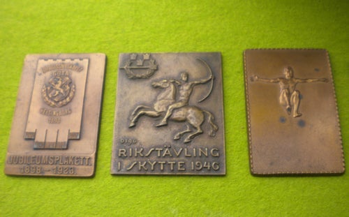 Samling av 22 medaljer och plaketter