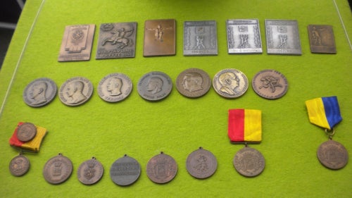 Samling av 22 medaljer och plaketter