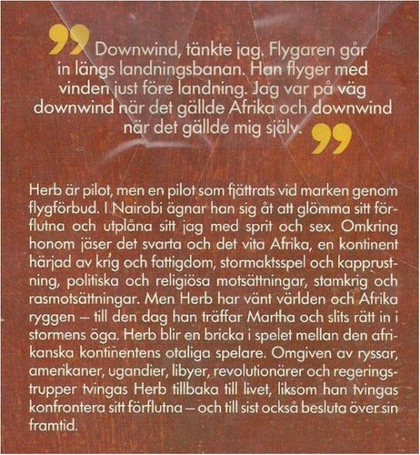 DOWNWIND - Gunnar Ohrlander (INBUNDEN BOK )