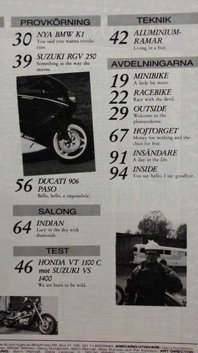 Super Bike nr 7 1989: Suzuki RGV 250, Suzuki VS 1400 , Honda VT 1100 C, BMW K1